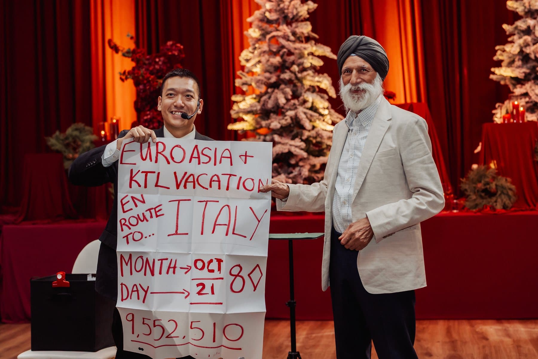 John Ha Magic event reaction photo from the Best Magic Pictures gallery: ktl holidayparty michellediamond 497