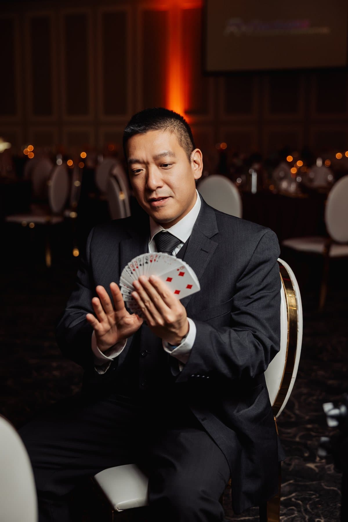 John Ha Magic event reaction photo from the Best Magic Pictures gallery: ktl holidayparty michellediamond 84