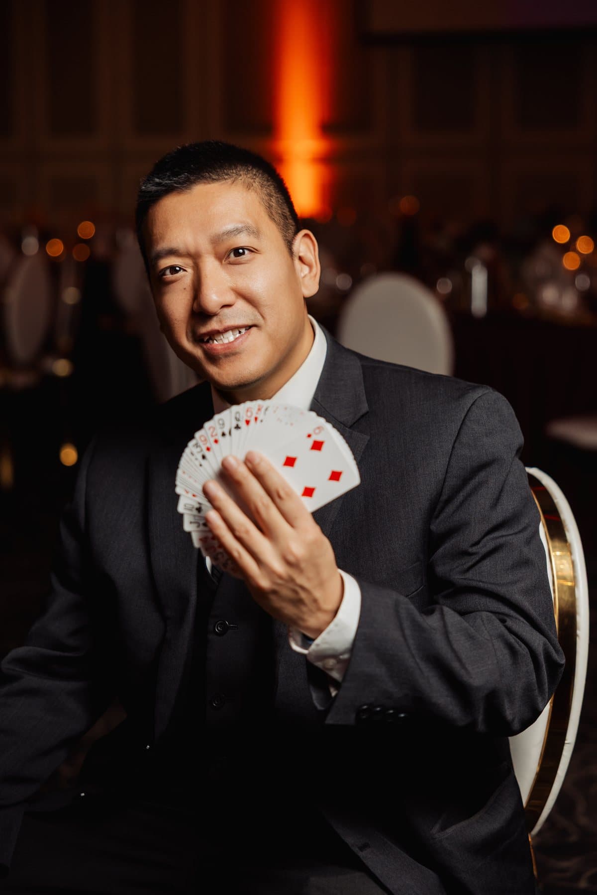 John Ha Magic event reaction photo from the Best Magic Pictures gallery: ktl holidayparty michellediamond 85