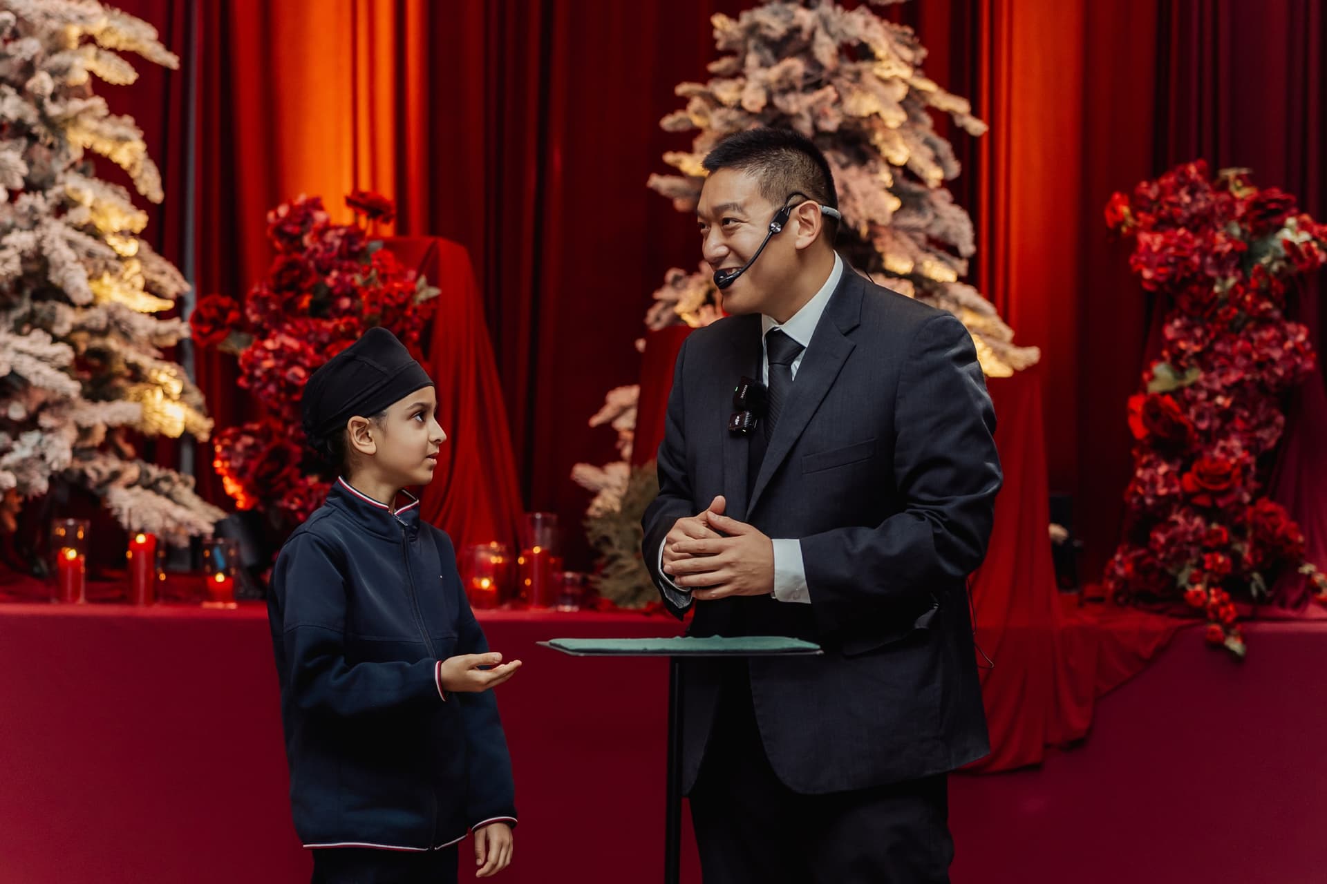 Event guests reacting to close-up magic