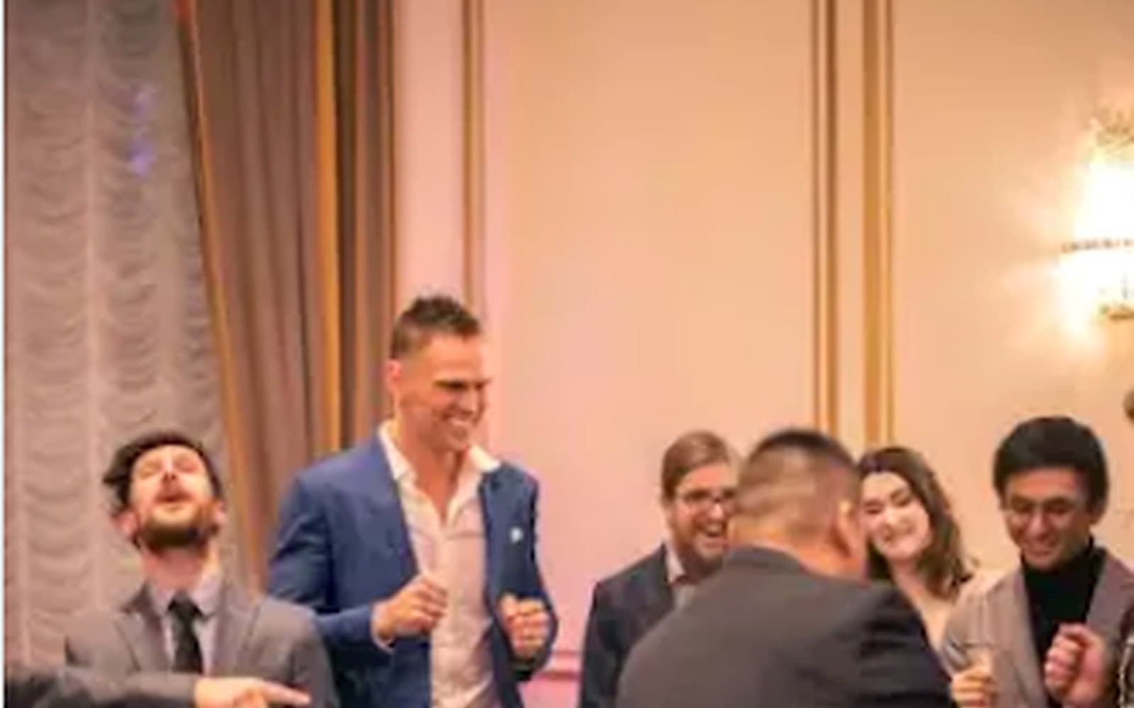 Event guests reacting to close-up magic